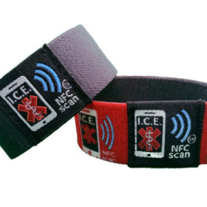Smart Alert Medical ID Wearable - Elasticated Wristband ICE Bracelet
